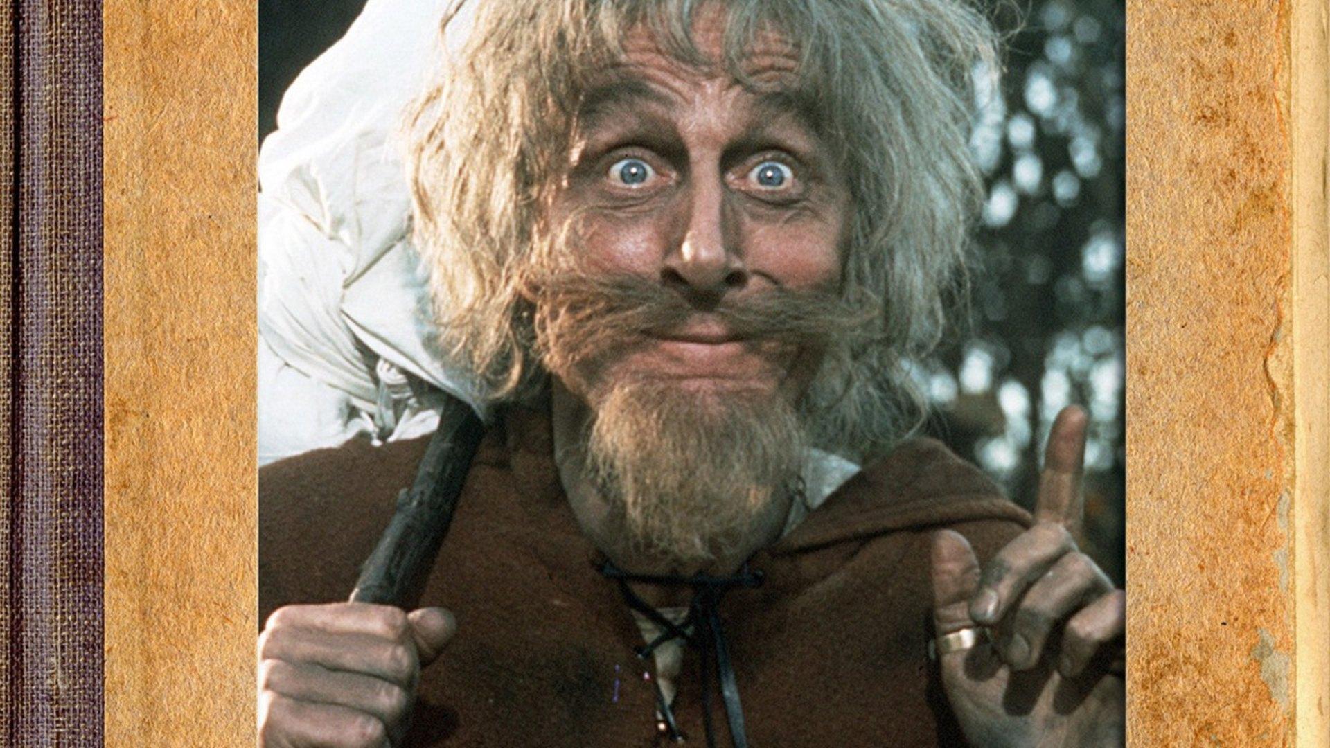 Geoffery Bayldon as Richard Carpenter's time-traversing wizard Catweazle